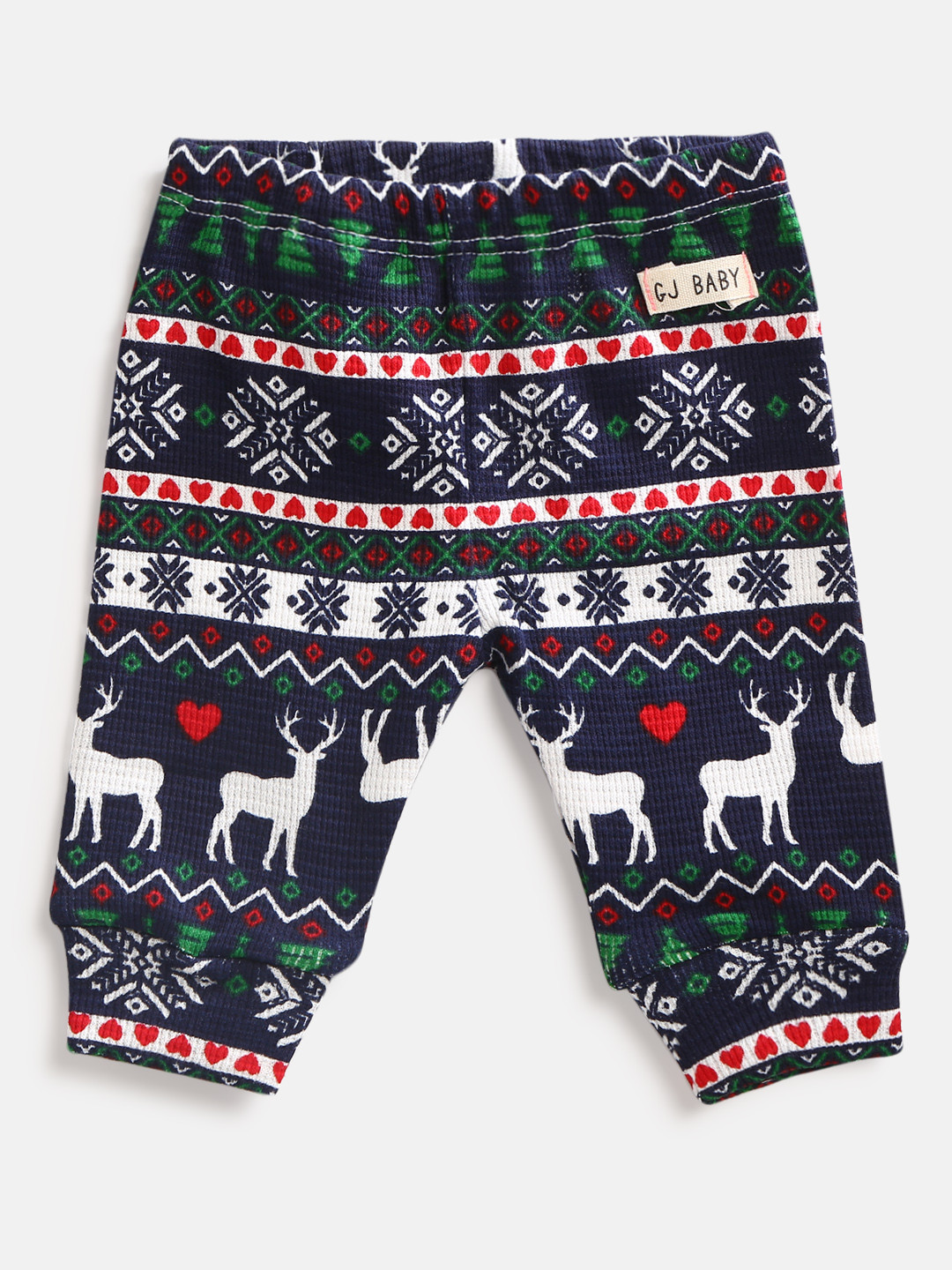 

Gini and Jony Girls Navy Blue & Off-White Regular Fit Printed Joggers
