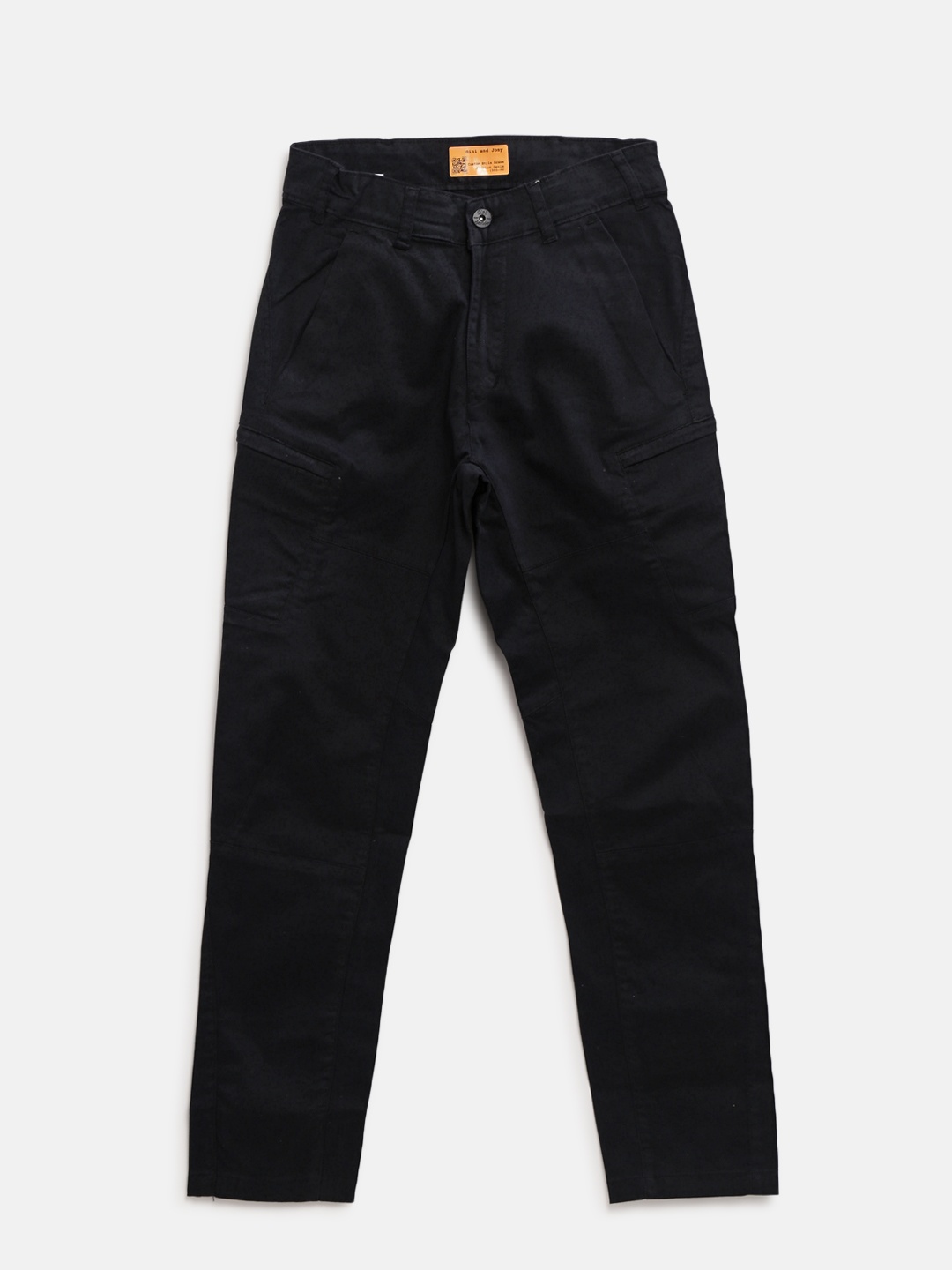 

Gini and Jony Boys Dark Green & Black Regular Fit Printed Chinos