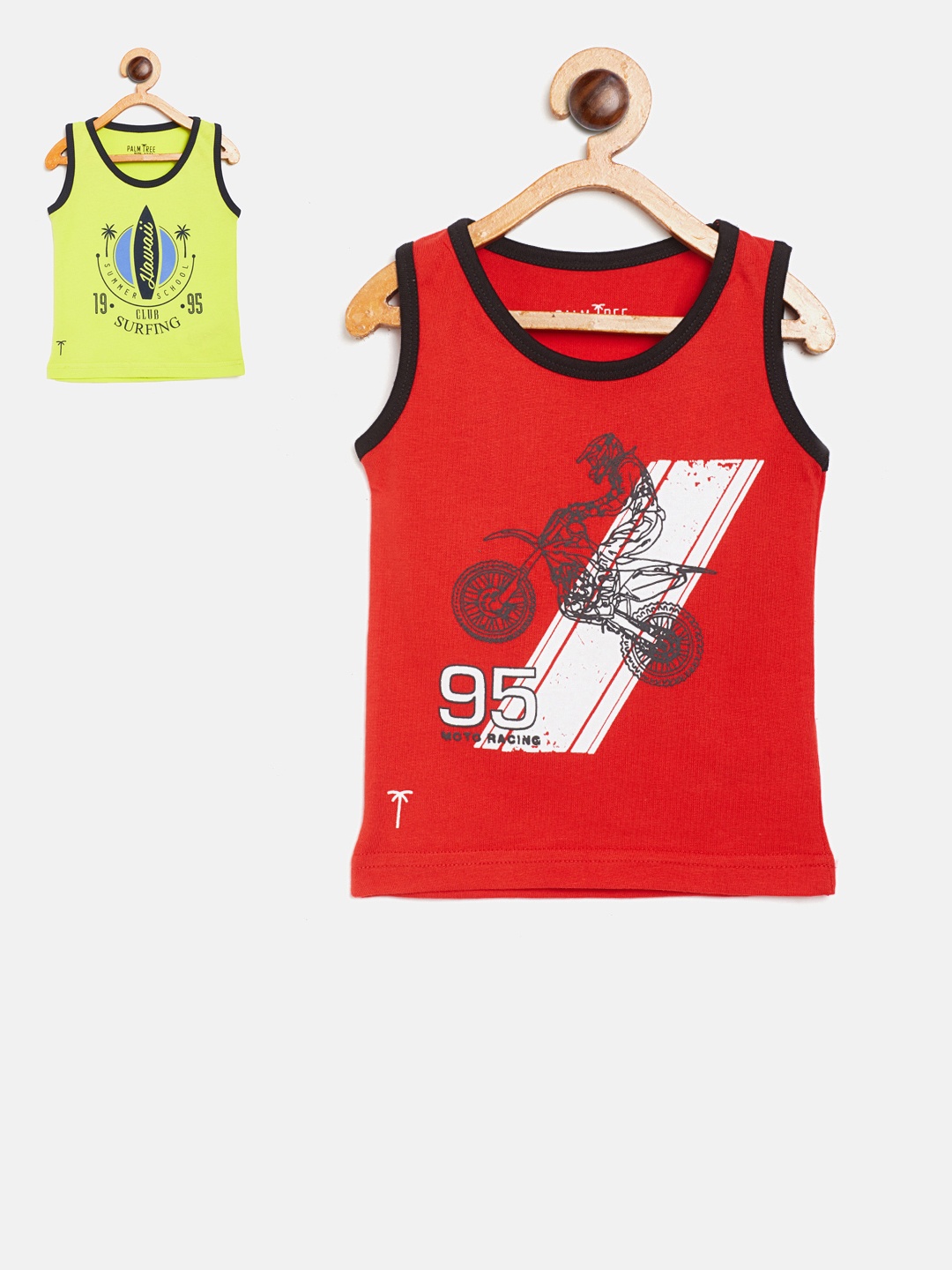 

Palm Tree Boys Pack of 2 T-shirts, Red