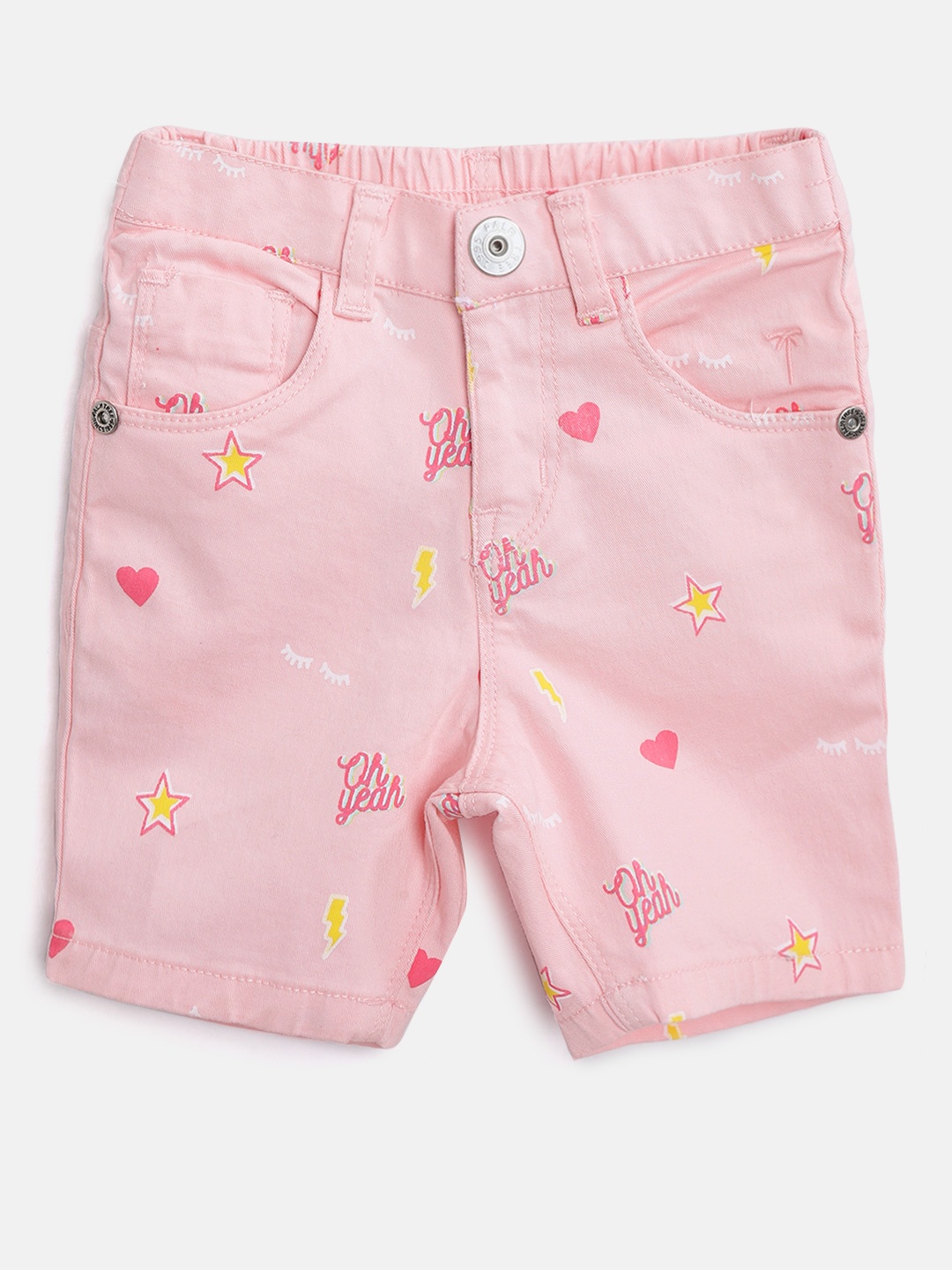

Palm Tree Girls Pink Printed Regular Fit Capris