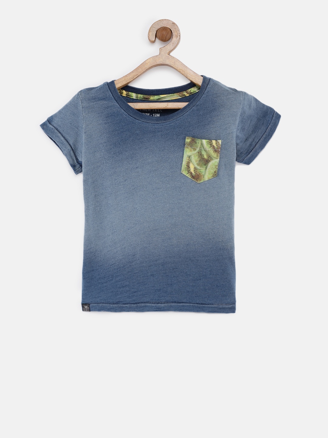 

Palm Tree Boys Navy Blue Tie & Dye Solid Round Neck T-shirt