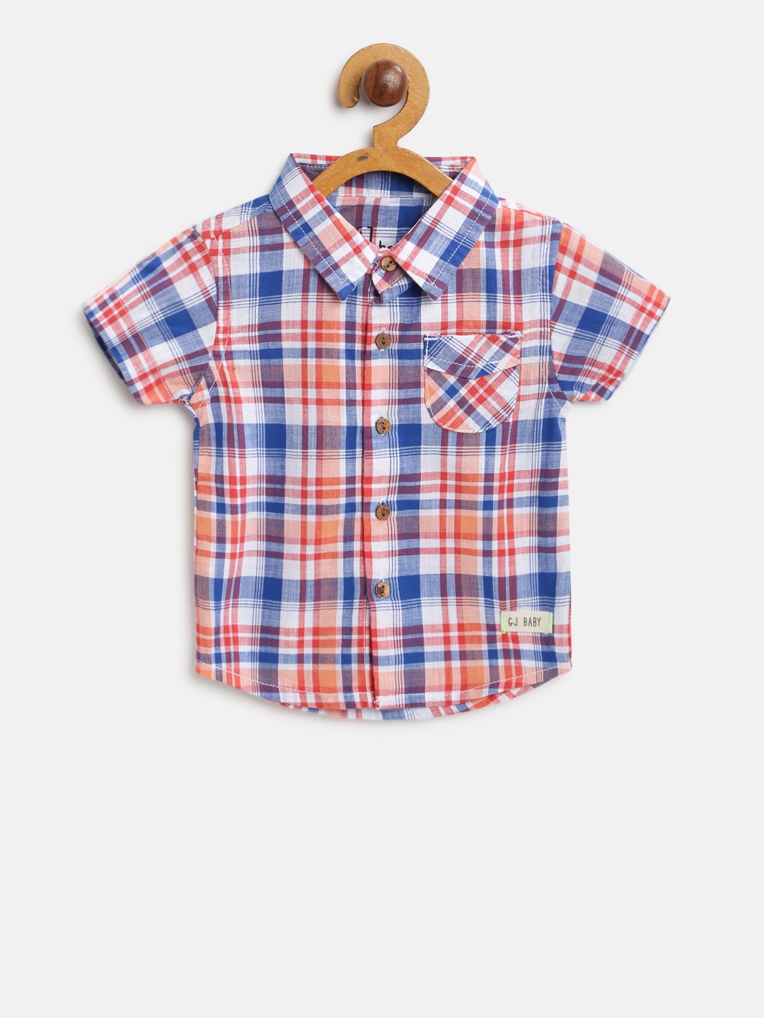 

Gini and Jony Boys Red & Blue Regular Fit Checked Casual Shirt