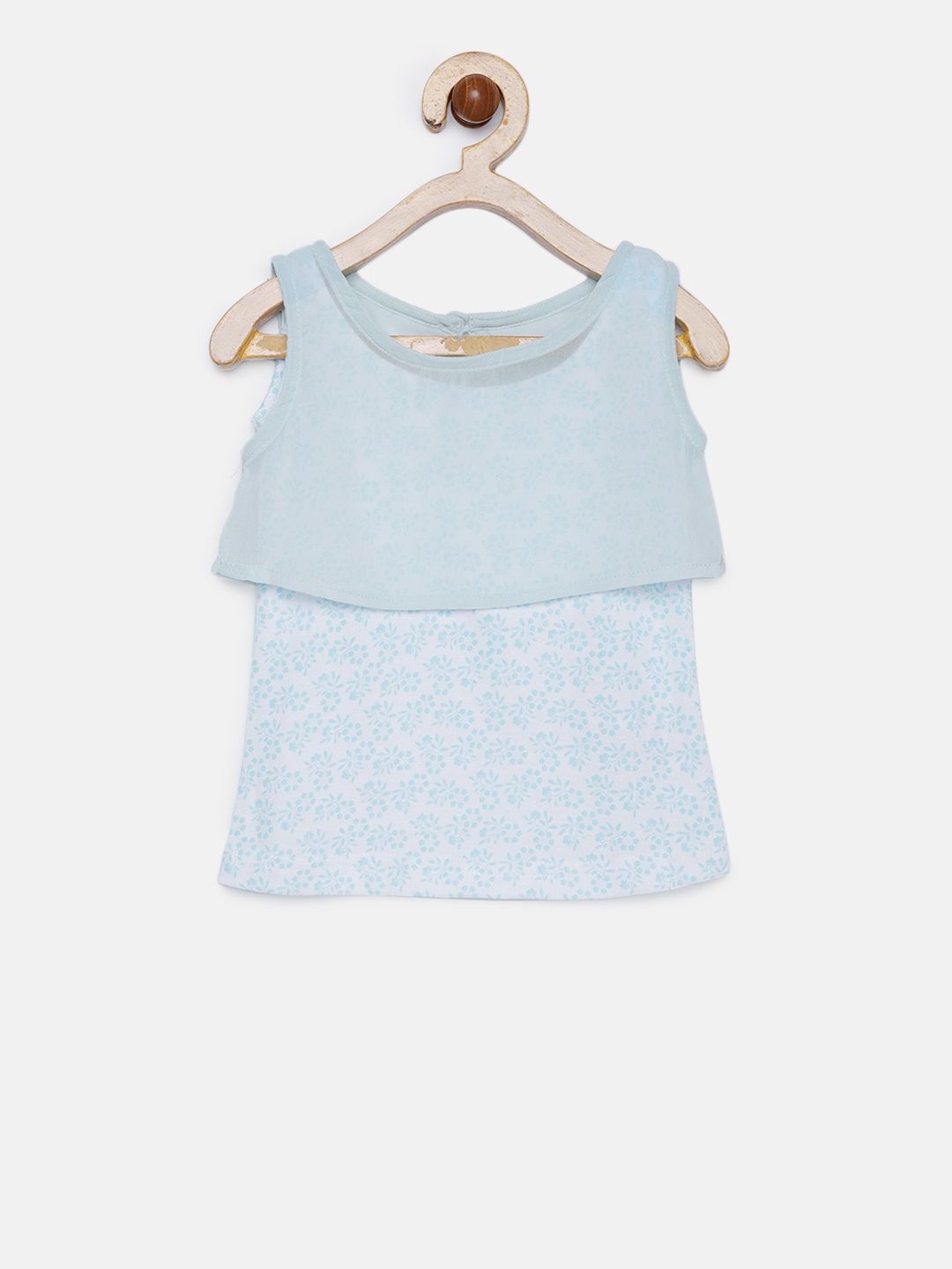 

Palm Tree Girls Blue Printed Top