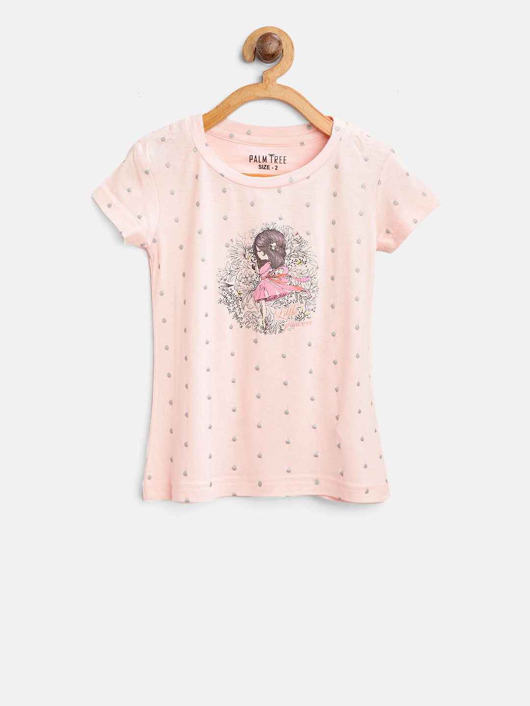 

Palm Tree Girls Pink Printed T-shirt