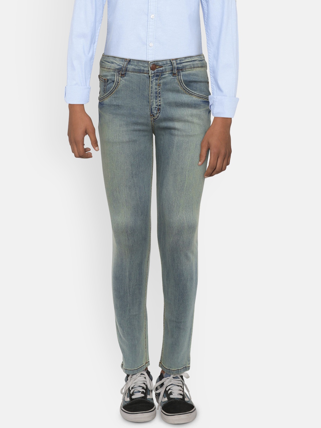 

Palm Tree Boys Blue Slim Fit Mid-Rise Clean Look Stretchable Jeans
