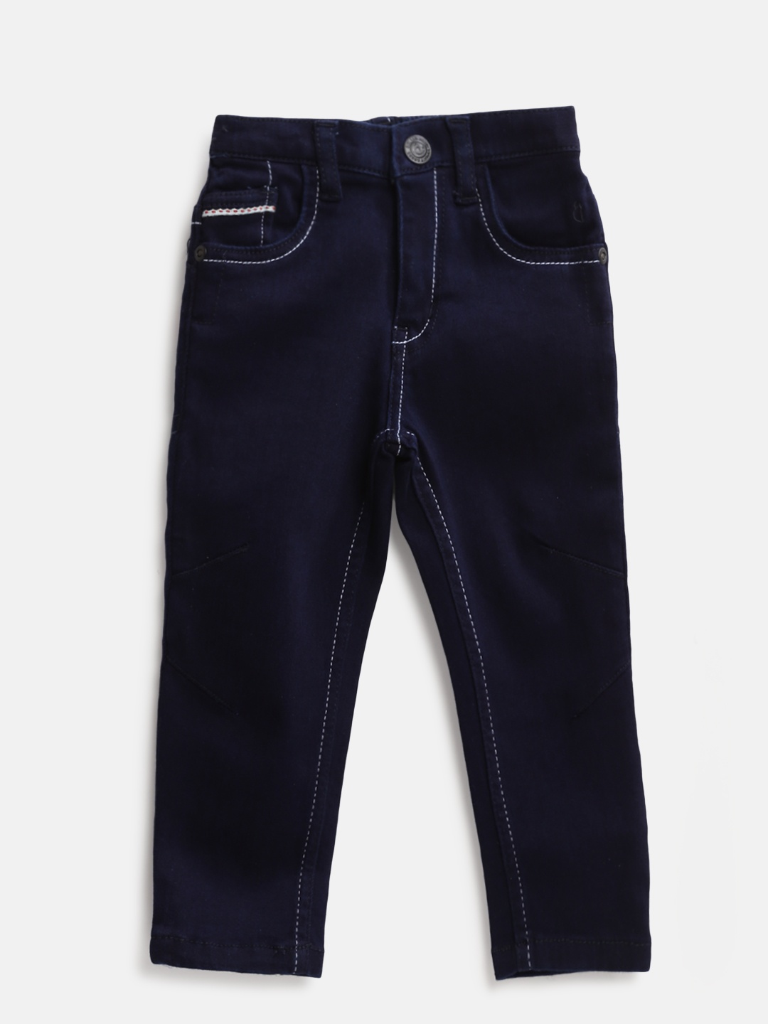 

Gini and Jony Boys Navy Blue Slim Fit Mid-Rise Clean Look Stretchable Jeans