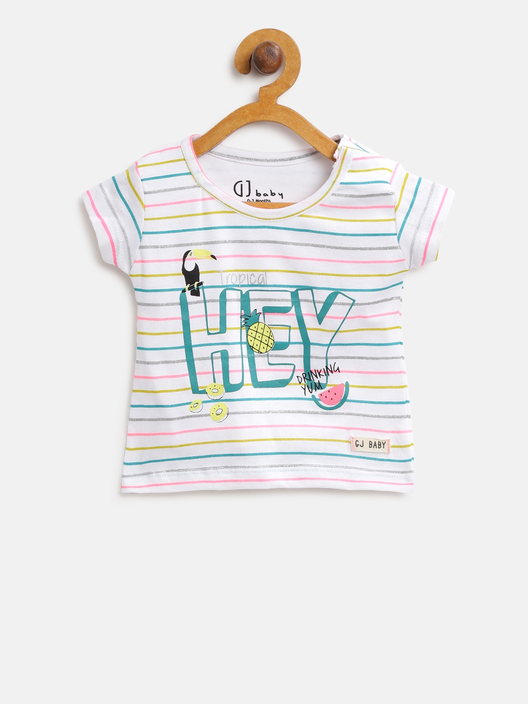 

Gini and Jony Girls White Striped Top