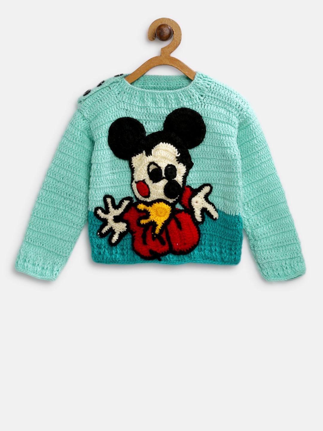 

CHUTPUT Kids Green Applique Pullover