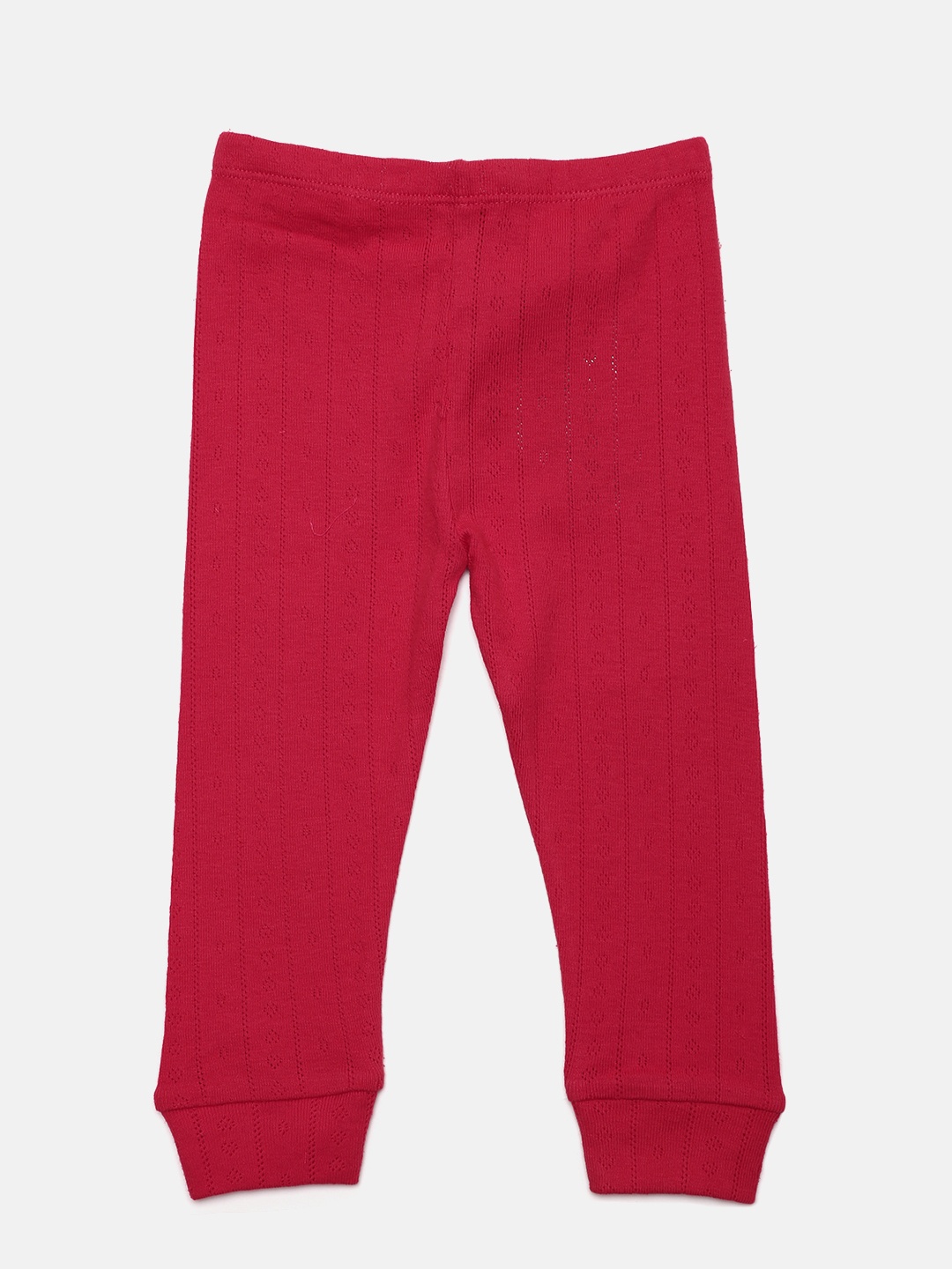 

Gini and Jony Girls Coral Pink Self Design Leggings