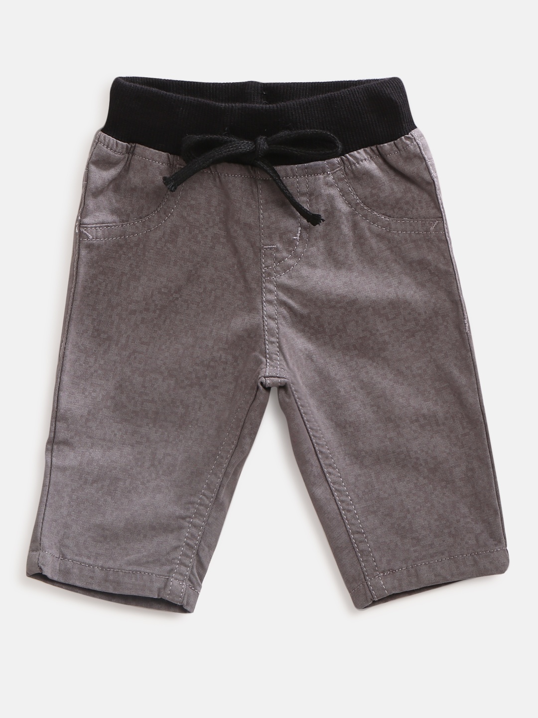 

Gini and Jony Boys Grey Pixel Print Regular Trousers