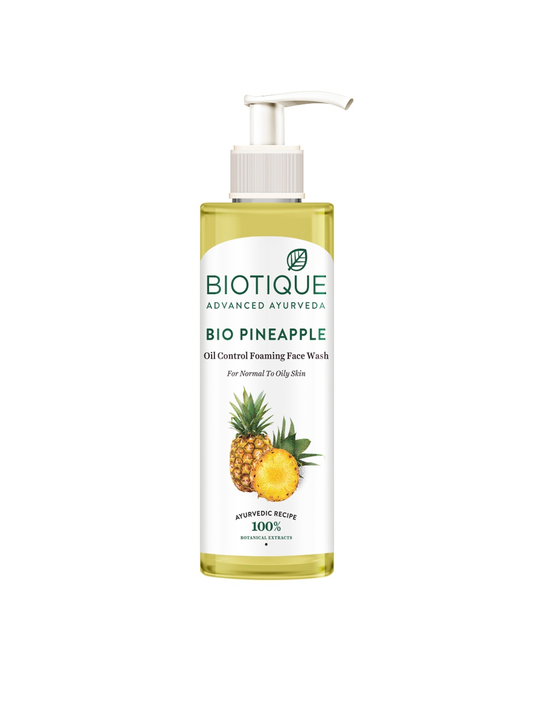 

Biotique Bio Pineapple Oil Control Foaming Face Cleanser 200 ml, Yellow