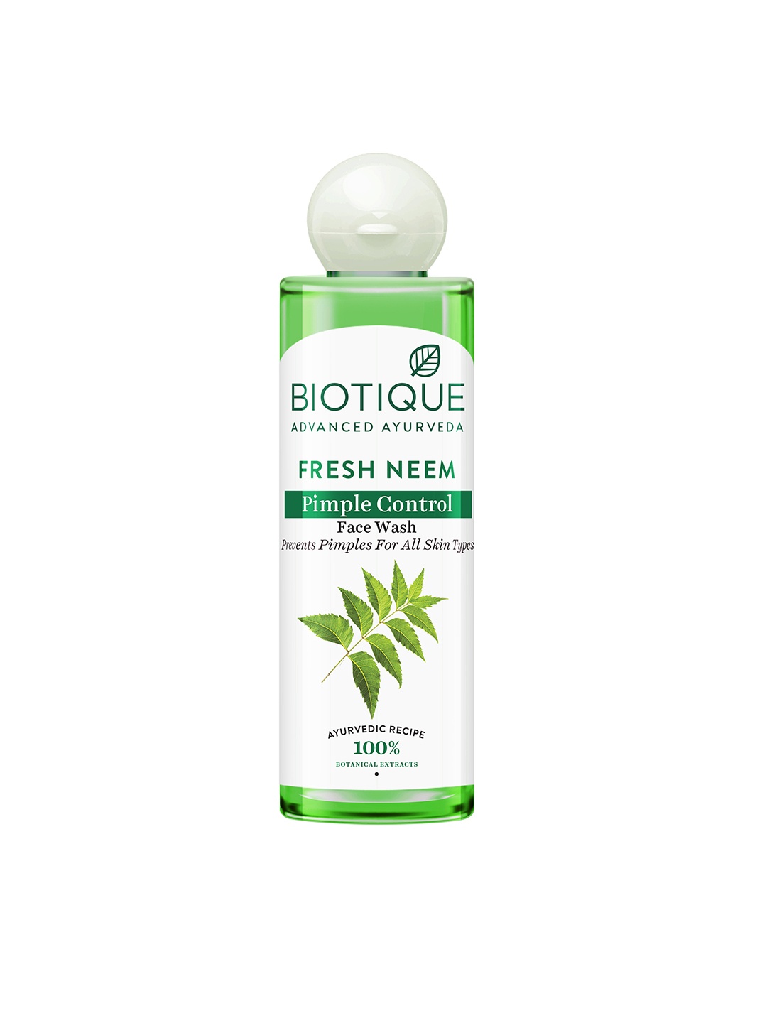 

Biotique Fresh Neem Pimple Control Face Wash To Target Oily Acne Prone Skin - 200ml, Green