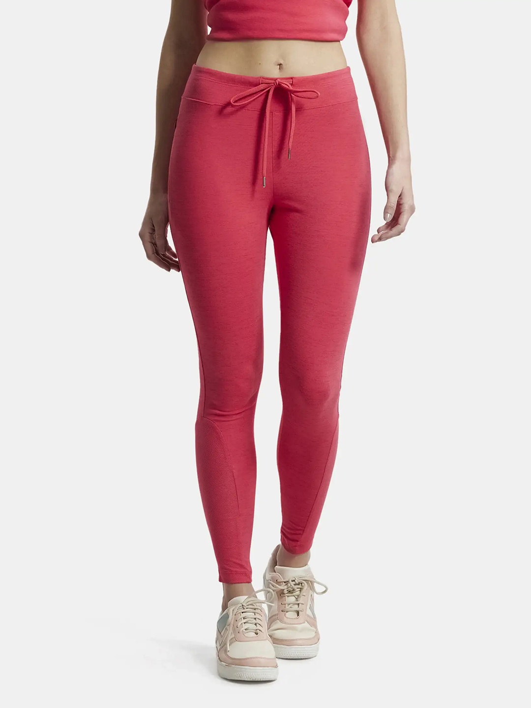 

Jockey Stretch Yoga Pants with Side Zipper Pockets, Pink
