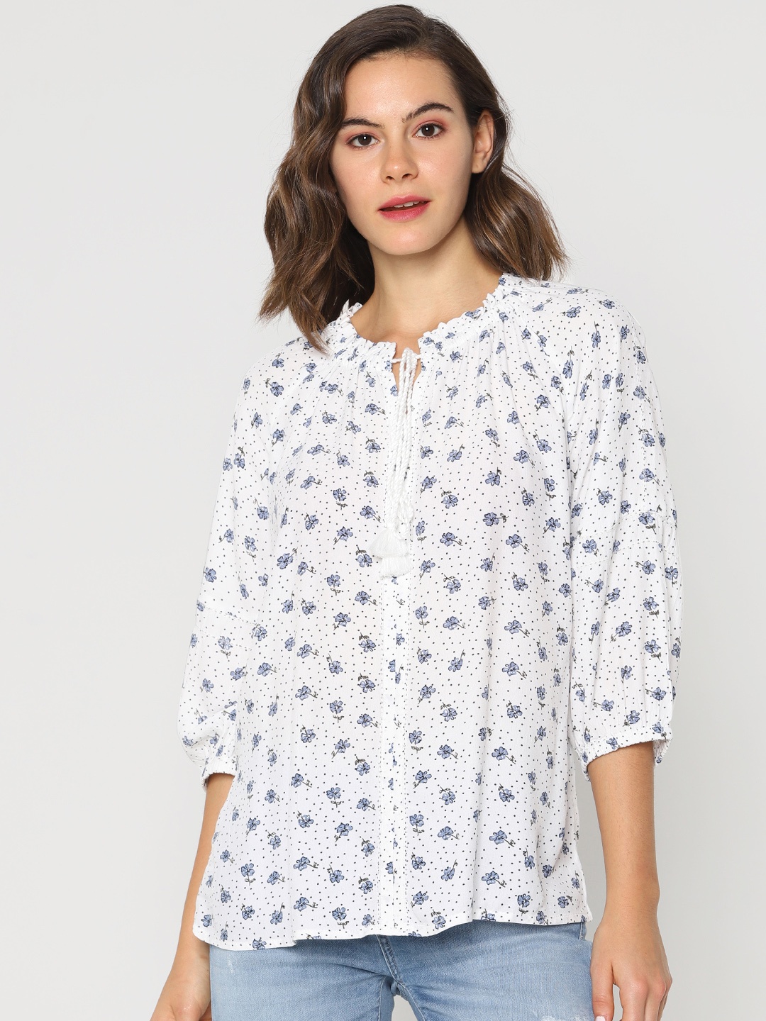 

ONLY Women White Printed Top