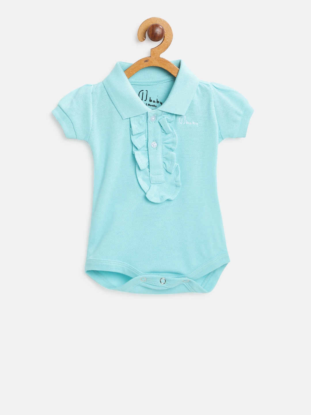 

Gini and Jony Girls Blue Solid Bodysuit
