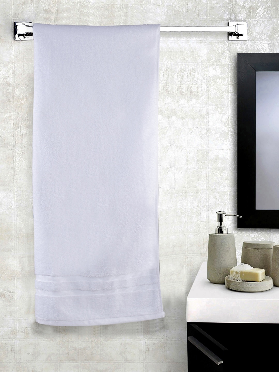 

Turkish Bath Unisex White 550GSM Cotton Bath Towel