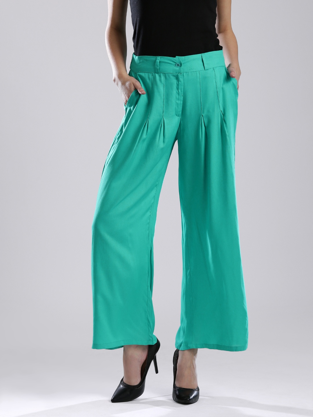 

W Sea Green Palazzo Trousers