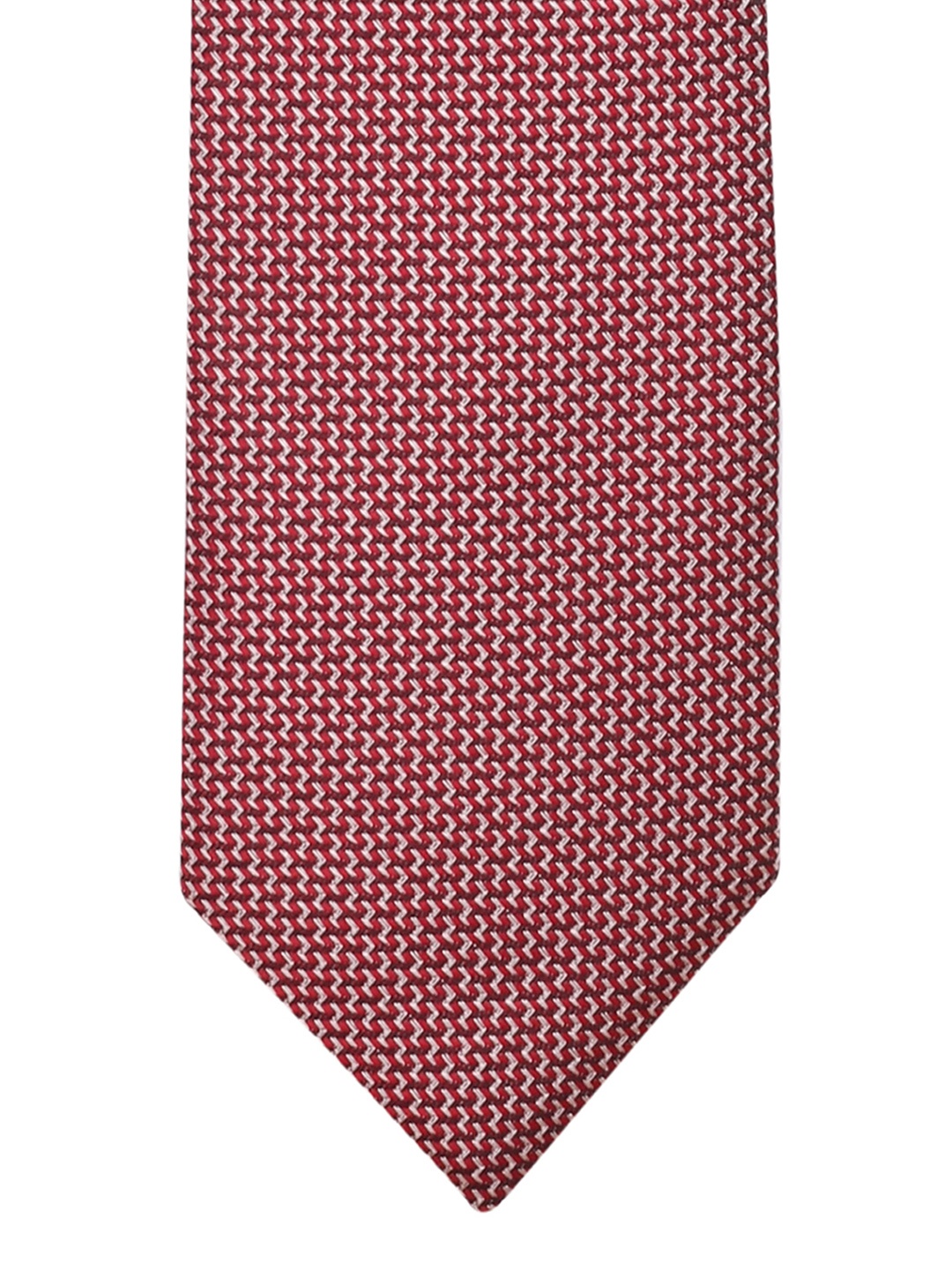 

PELUCHE Red Woven Design Broad Tie