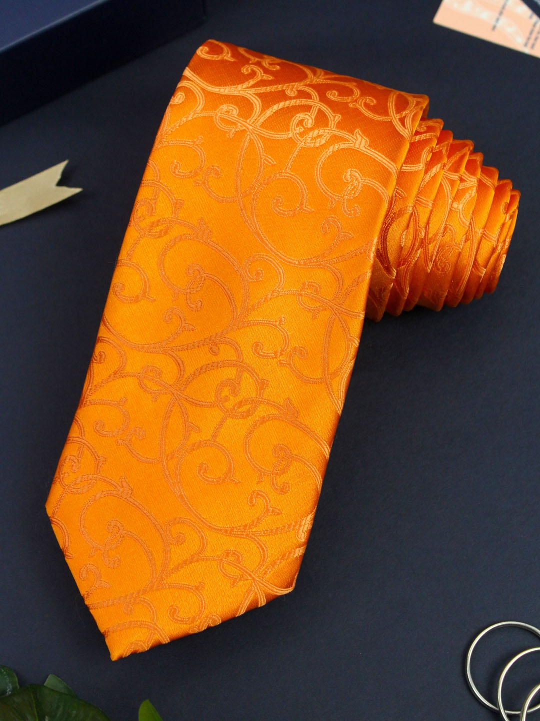 

PELUCHE Orange Solid Broad Tie