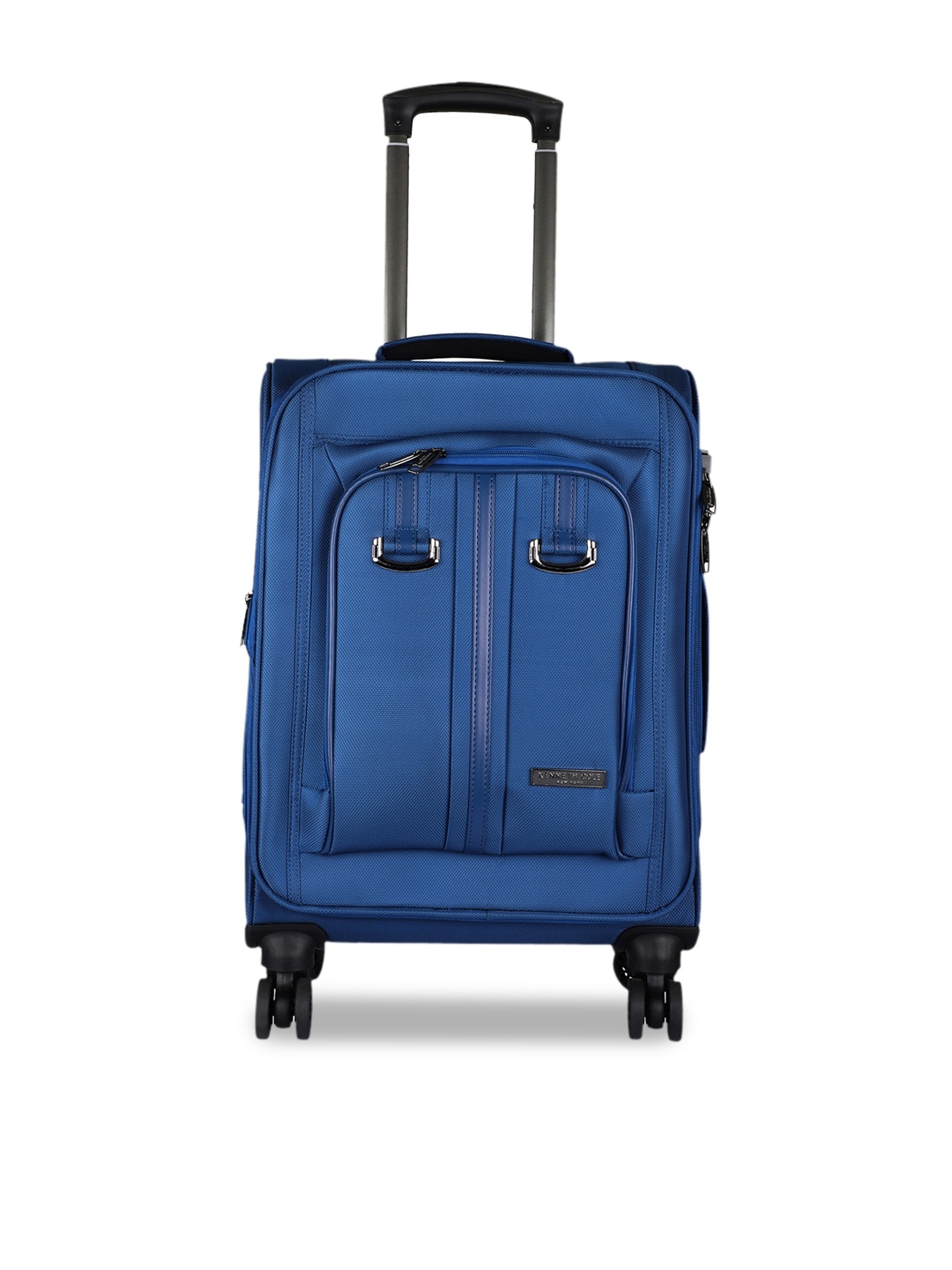 

Kenneth Cole Navy Blue Solid Cabin Trolley Bag
