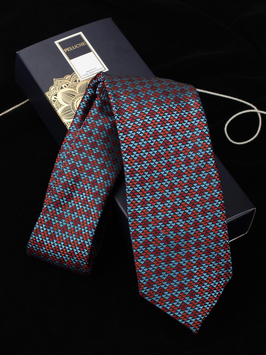 

PELUCHE Red Checked Broad Tie