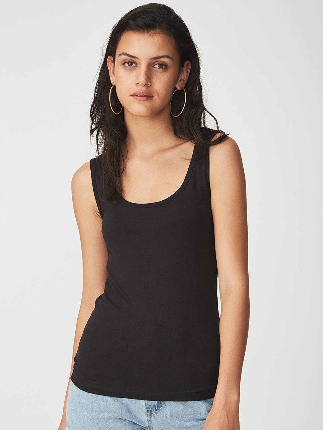 

COTTON ON Women Black Solid Top