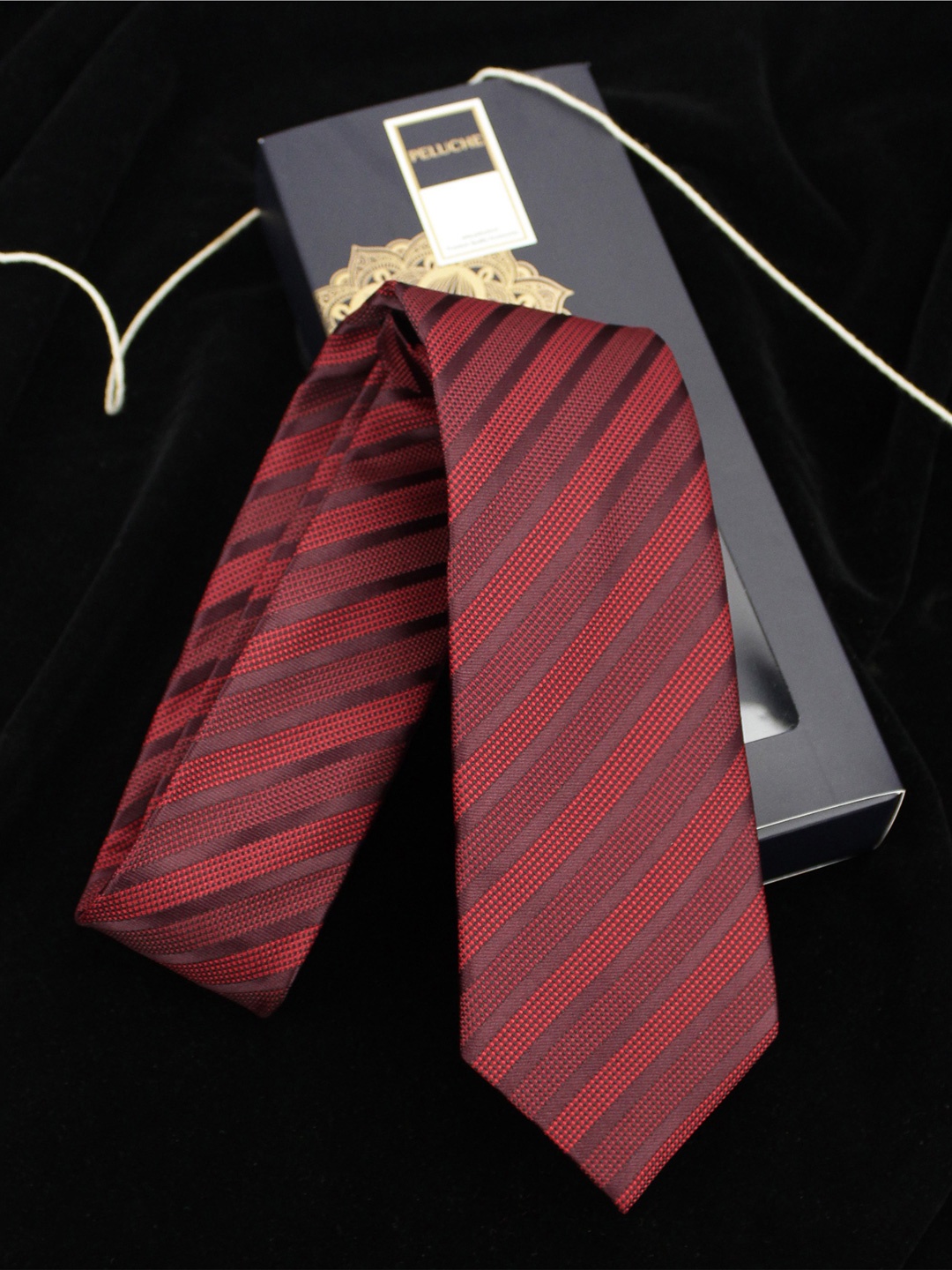 

PELUCHE Red Striped Broad Tie