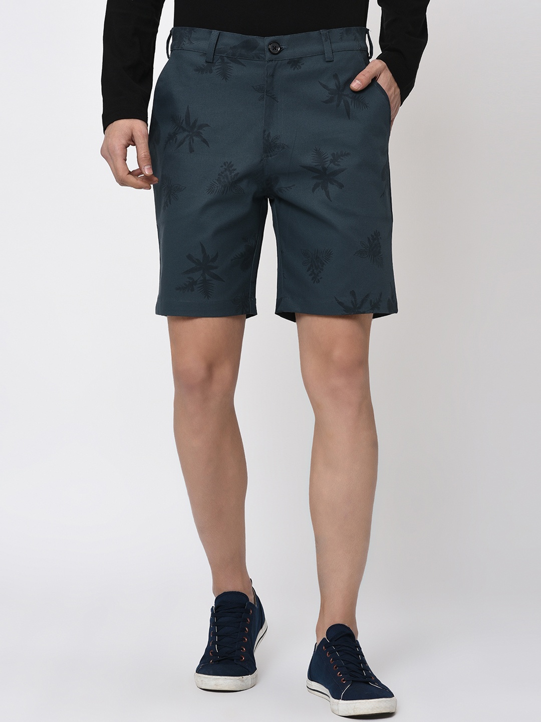 

Rigo Men Blue Printed Regular Fit Regular Shorts