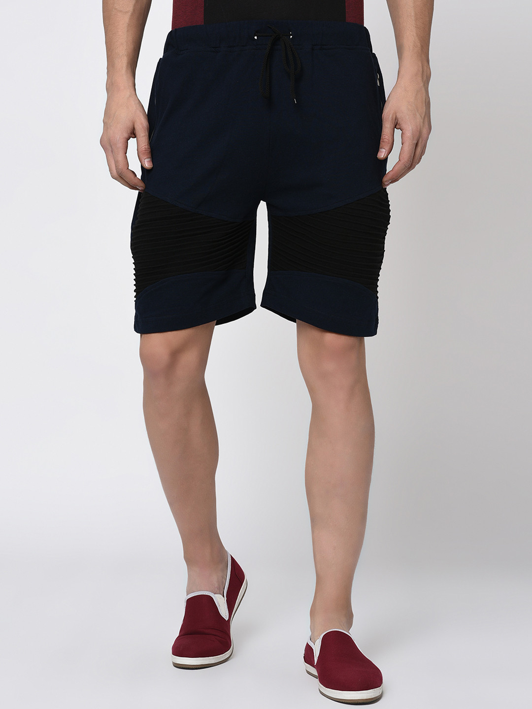 

Rigo Men Navy Blue Solid Regular Fit Sports Shorts