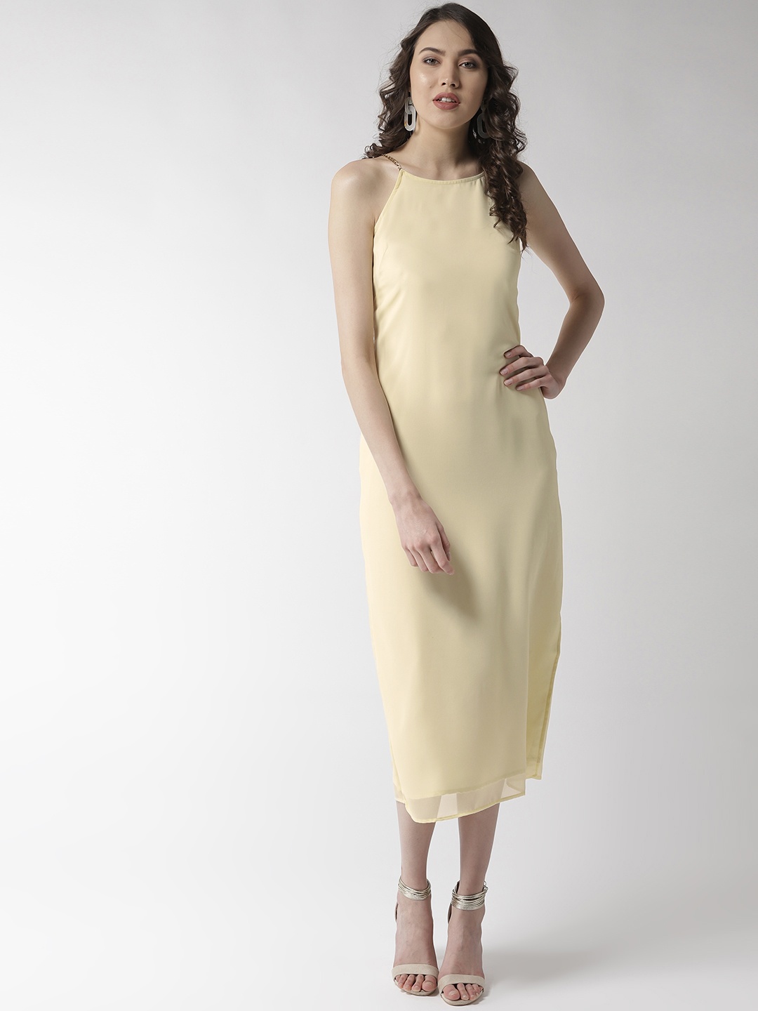 

MISH Women Yellow Solid Sheath Dress