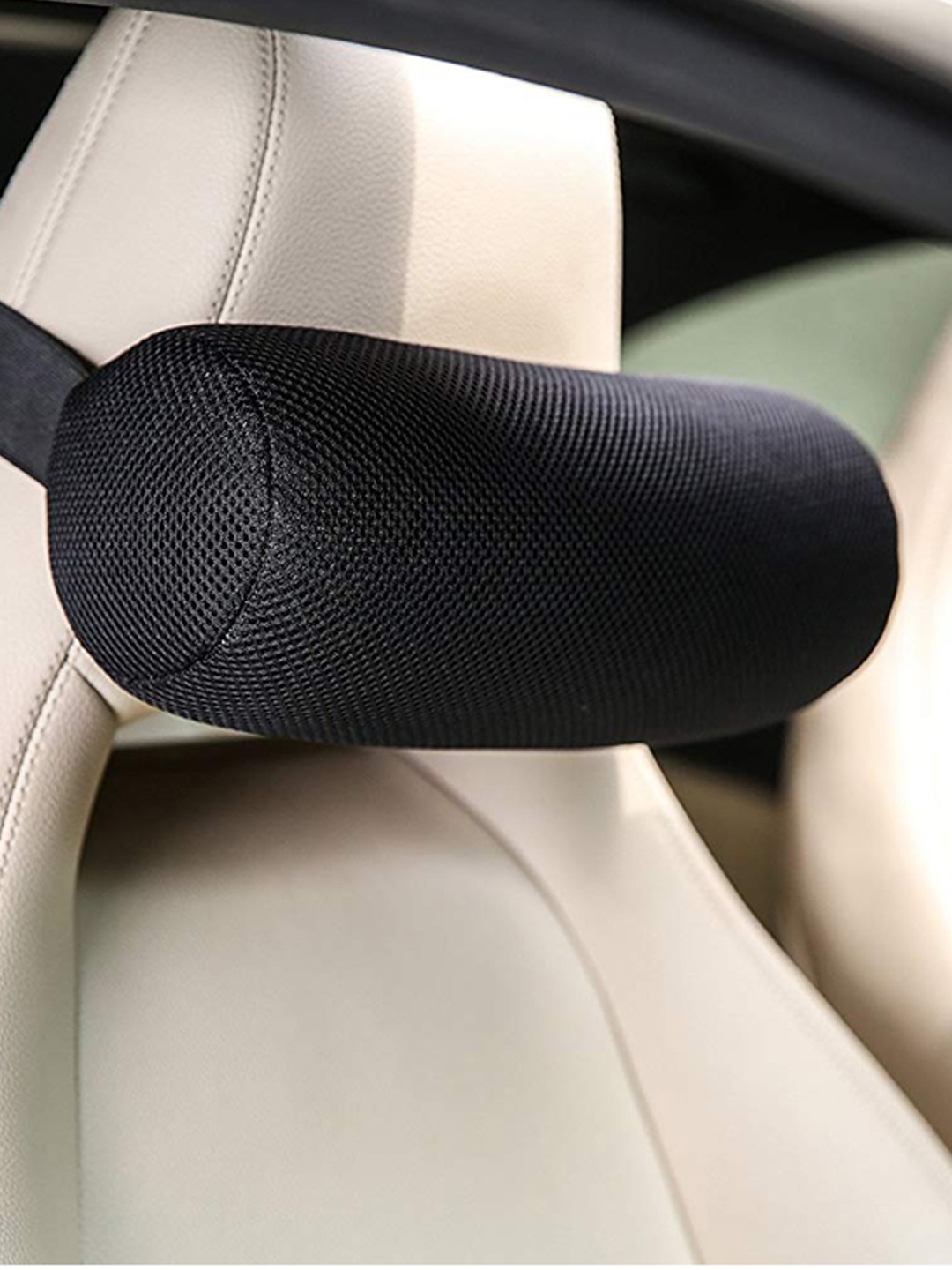 

The White Willow Black Head Car Neck Headrest Pillow