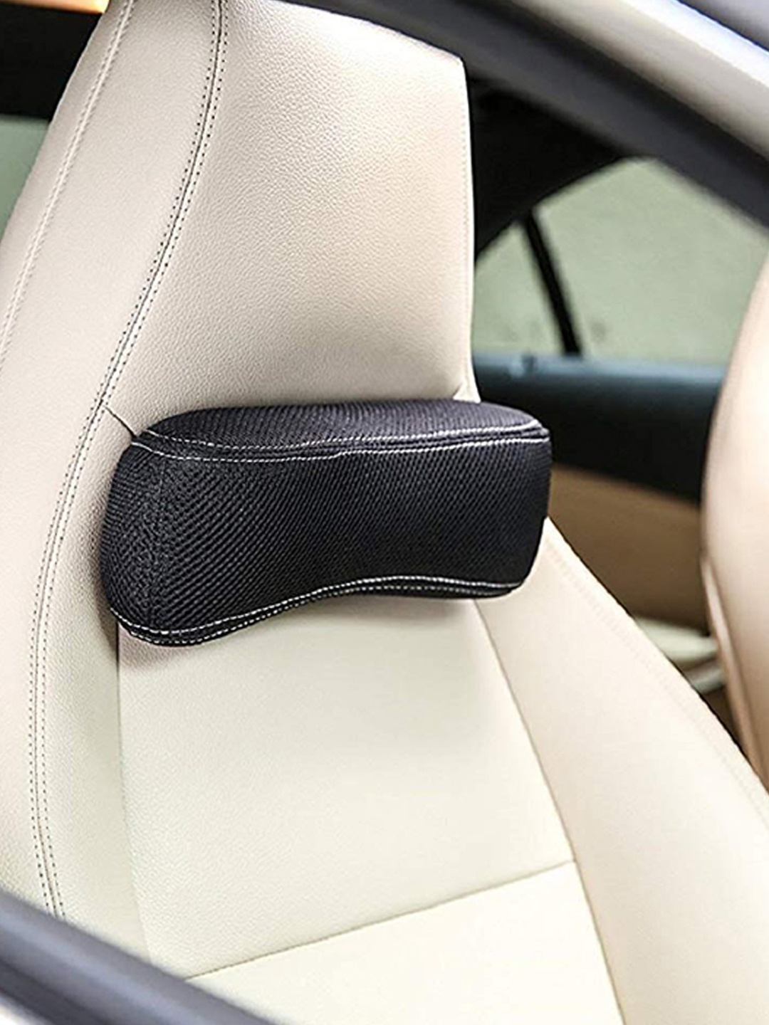 

The White Willow Black Head Car Neck Headrest Pillow