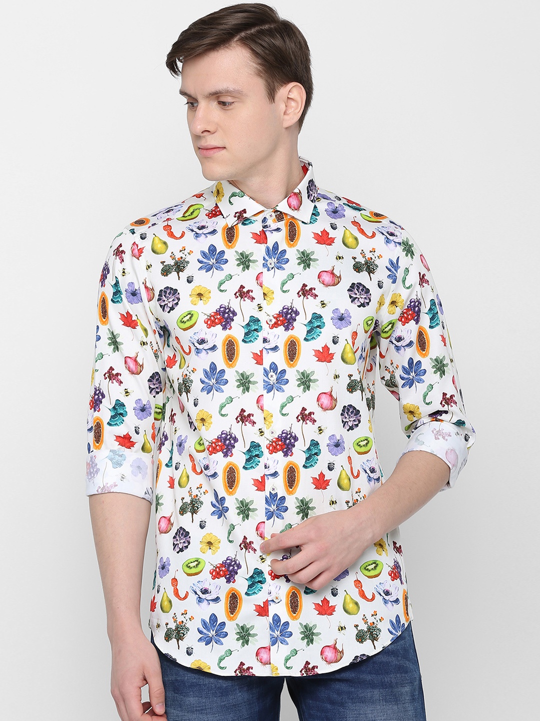 

SIMON CARTER LONDON Men Multicoloured Slim Fit Printed Casual Shirt, Multi