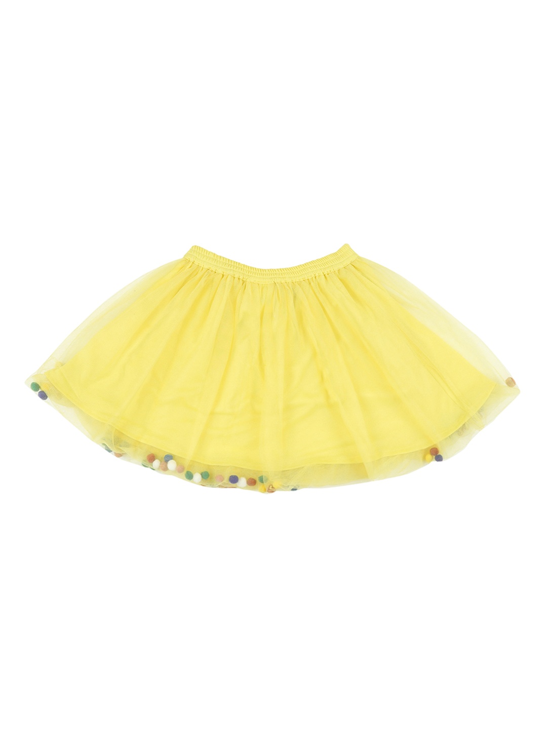 

Pantaloons Junior Girls Yellow Solid Flared Skirt