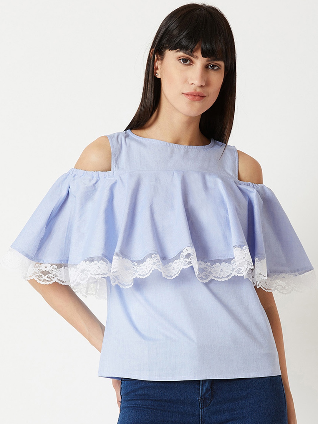 

Miss Chase Women Blue Solid Top