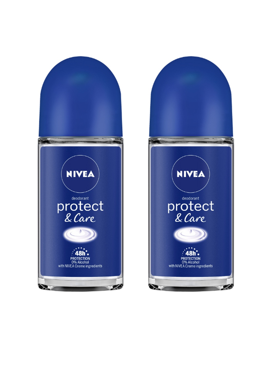 

Nivea Set of 2 Deodorant Roll On - Protect & Care, Blue