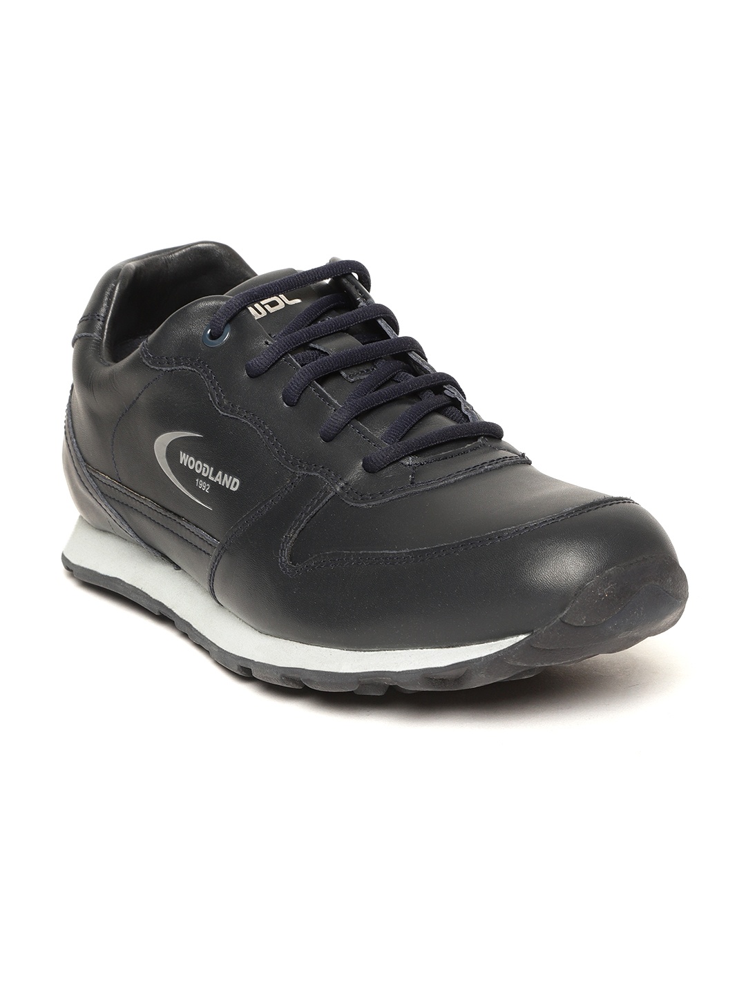 

Woodland Men Navy Blue Leather Sneakers