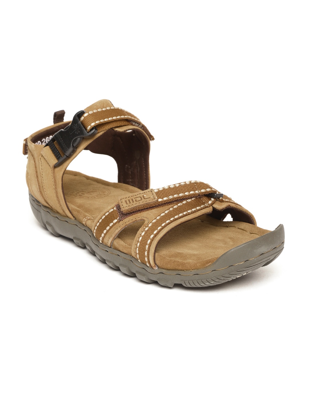 

Woodland Men Camel Brown Nubuck Leather Comfort Sandals