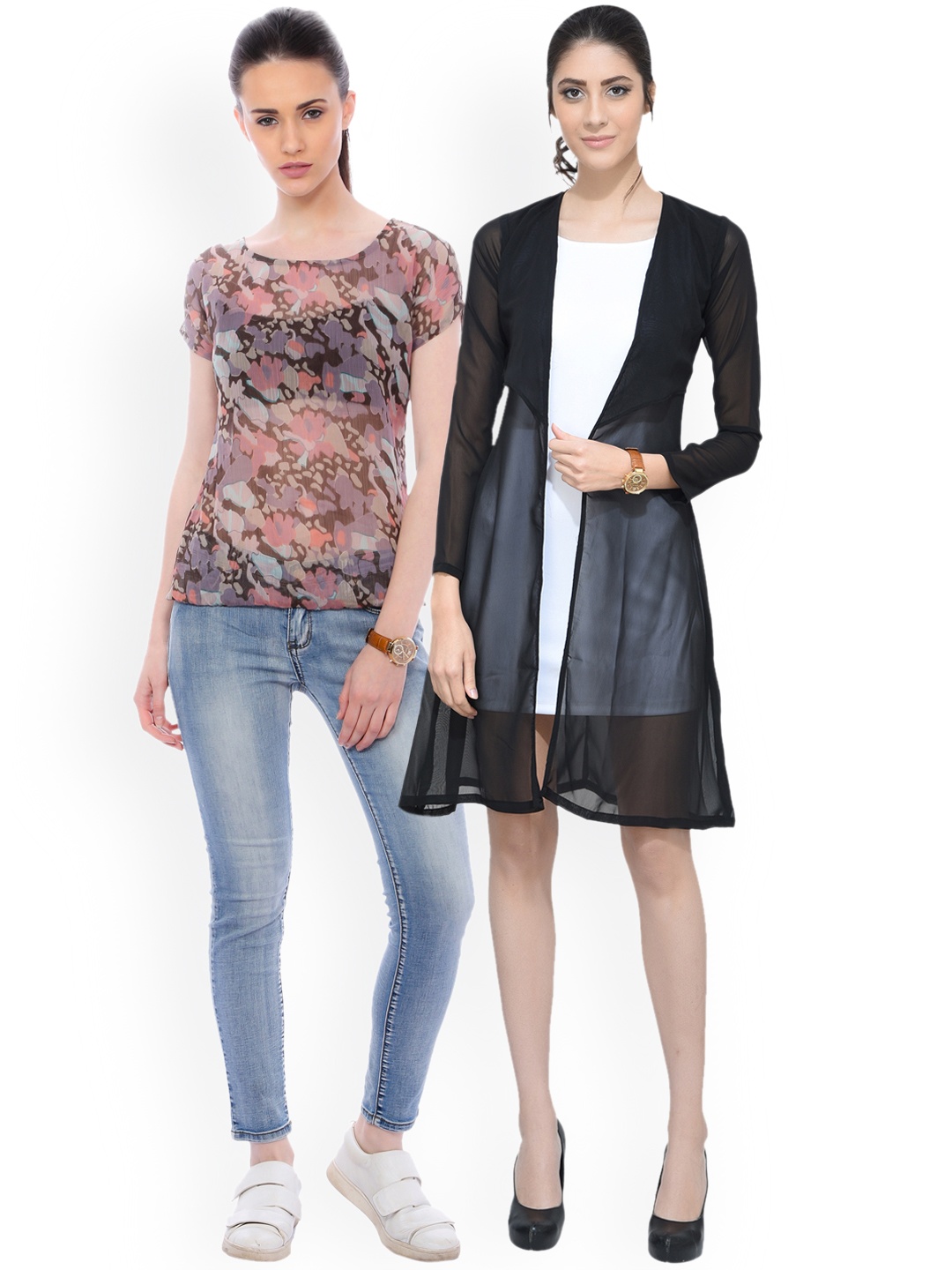 

SCORPIOUS Women Pack of Shrug & Top, Multi
