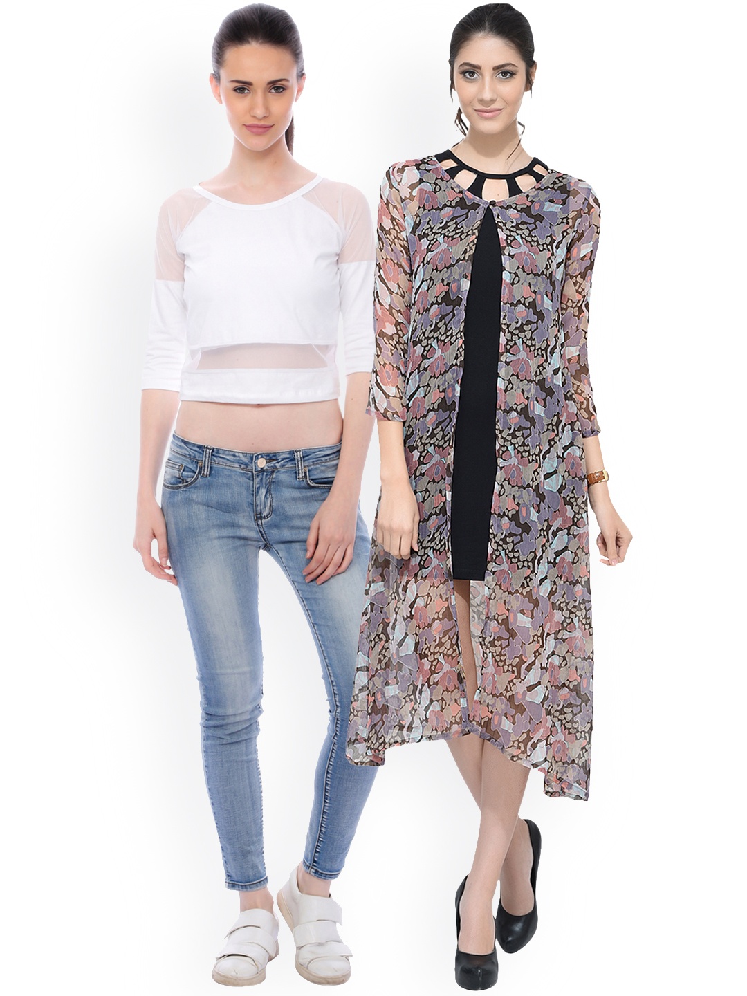 

SCORPIOUS Women Pack of Shrug & Top, Multi