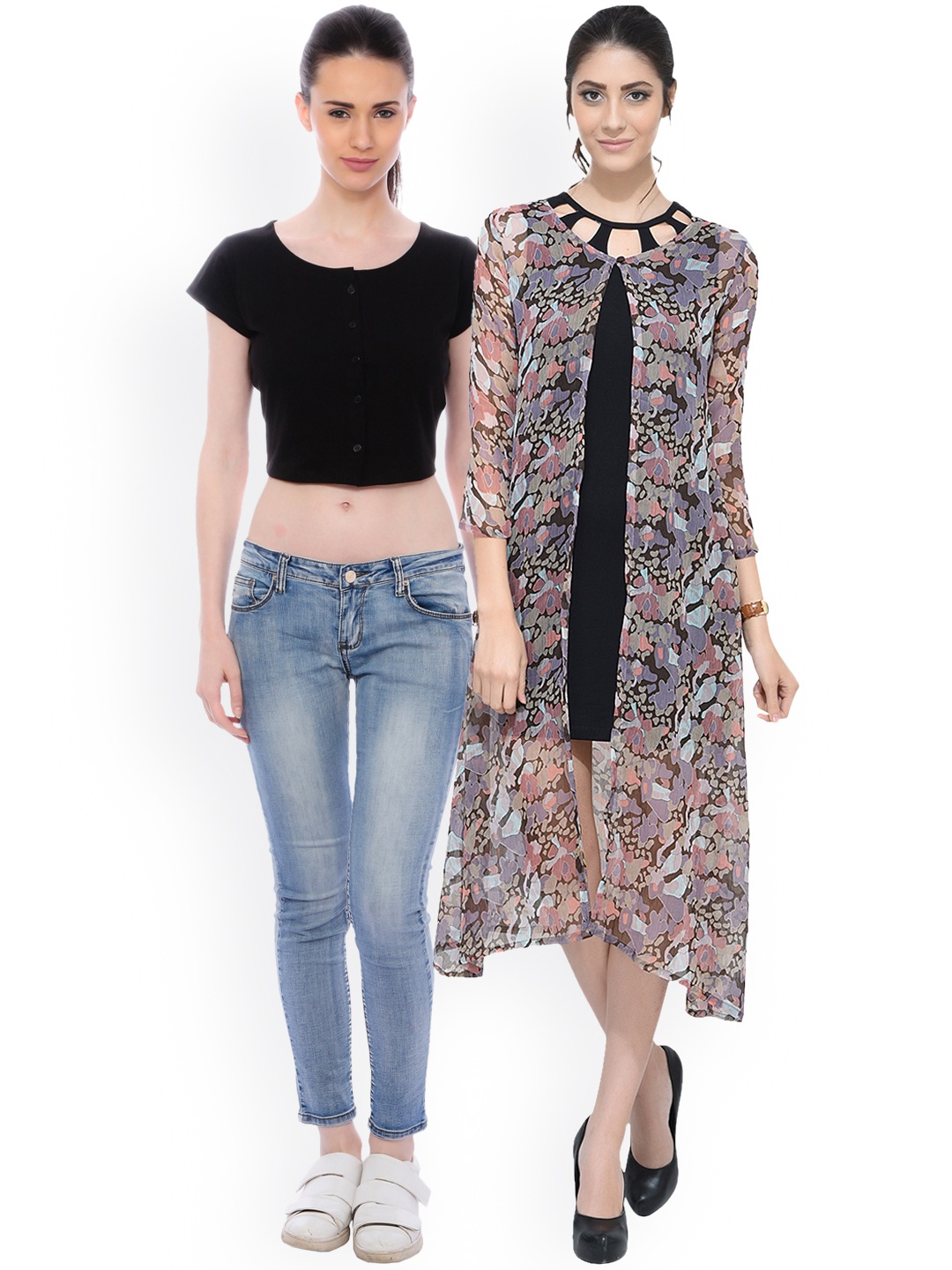 

SCORPIOUS Women Pack of Shrug & Top, Multi