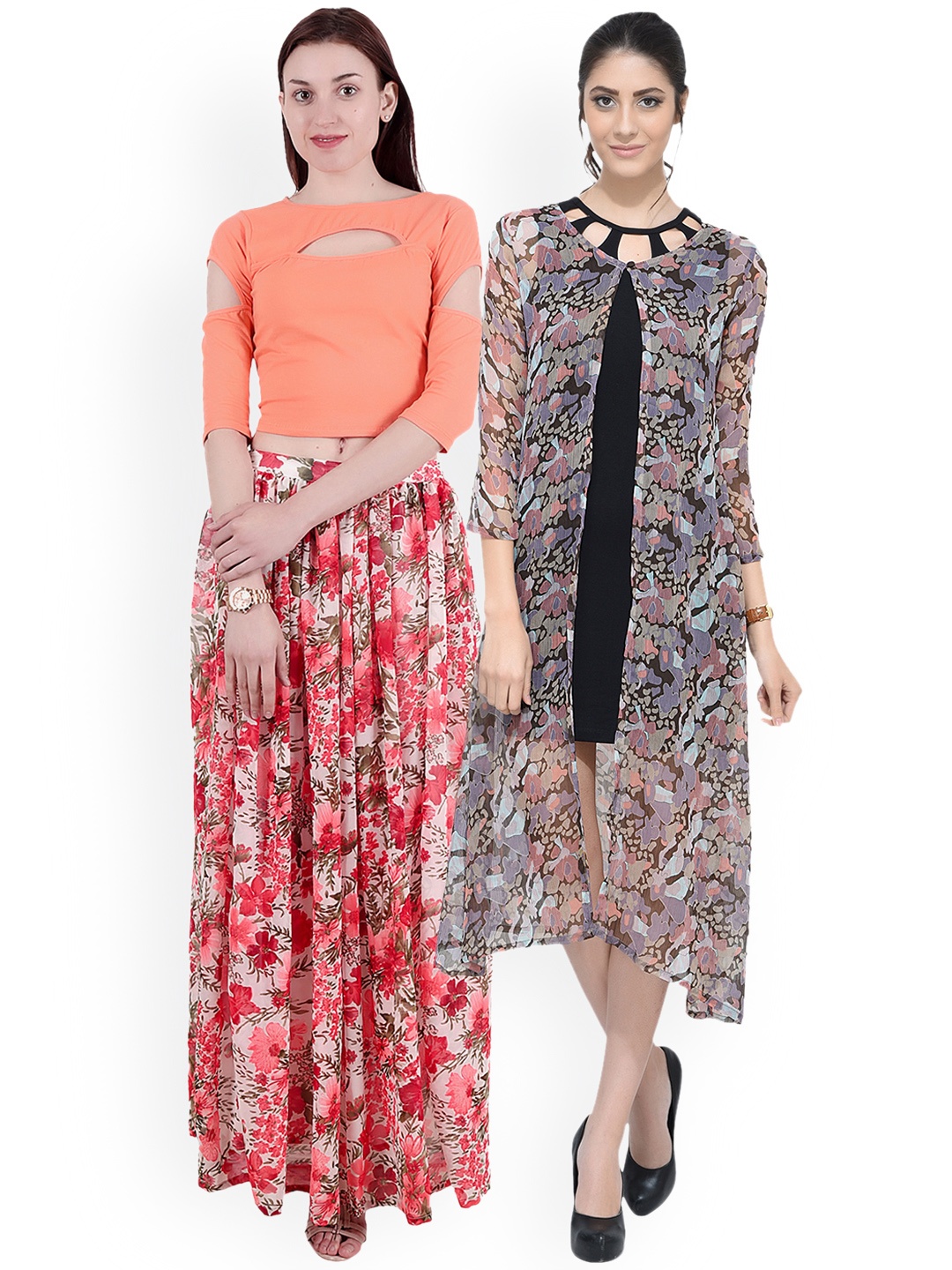 

SCORPIOUS Women Pack of Shrug & Top, Multi