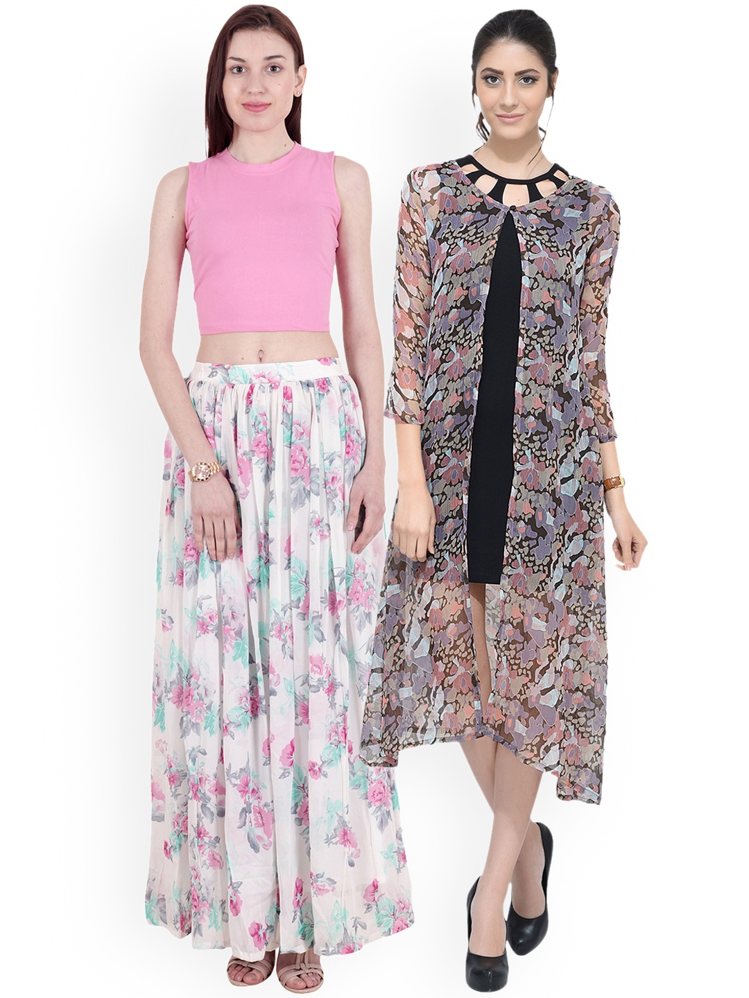 

SCORPIOUS Women Pack of Shrug & Top, Multi