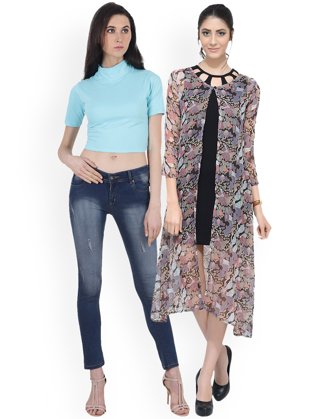 

SCORPIOUS Women Pack of Shrug & Top, Multi