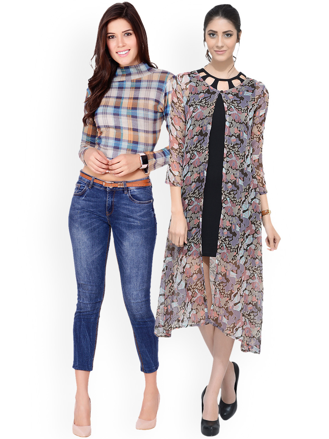 

SCORPIOUS Women Pack of Shrug & Top, Multi