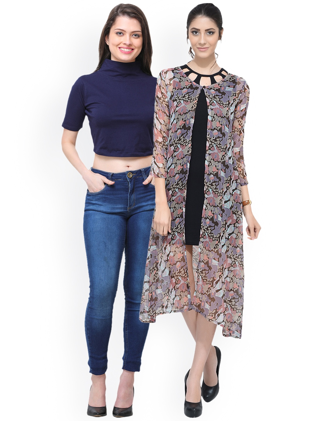 

SCORPIOUS Women Pack of Shrug & Top, Multi