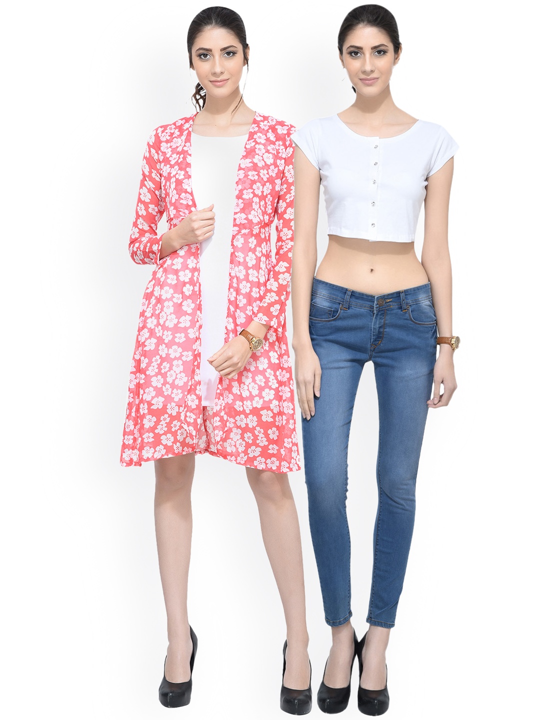 

SCORPIOUS Women Pack of Shrug & Pure Cotton Top, White