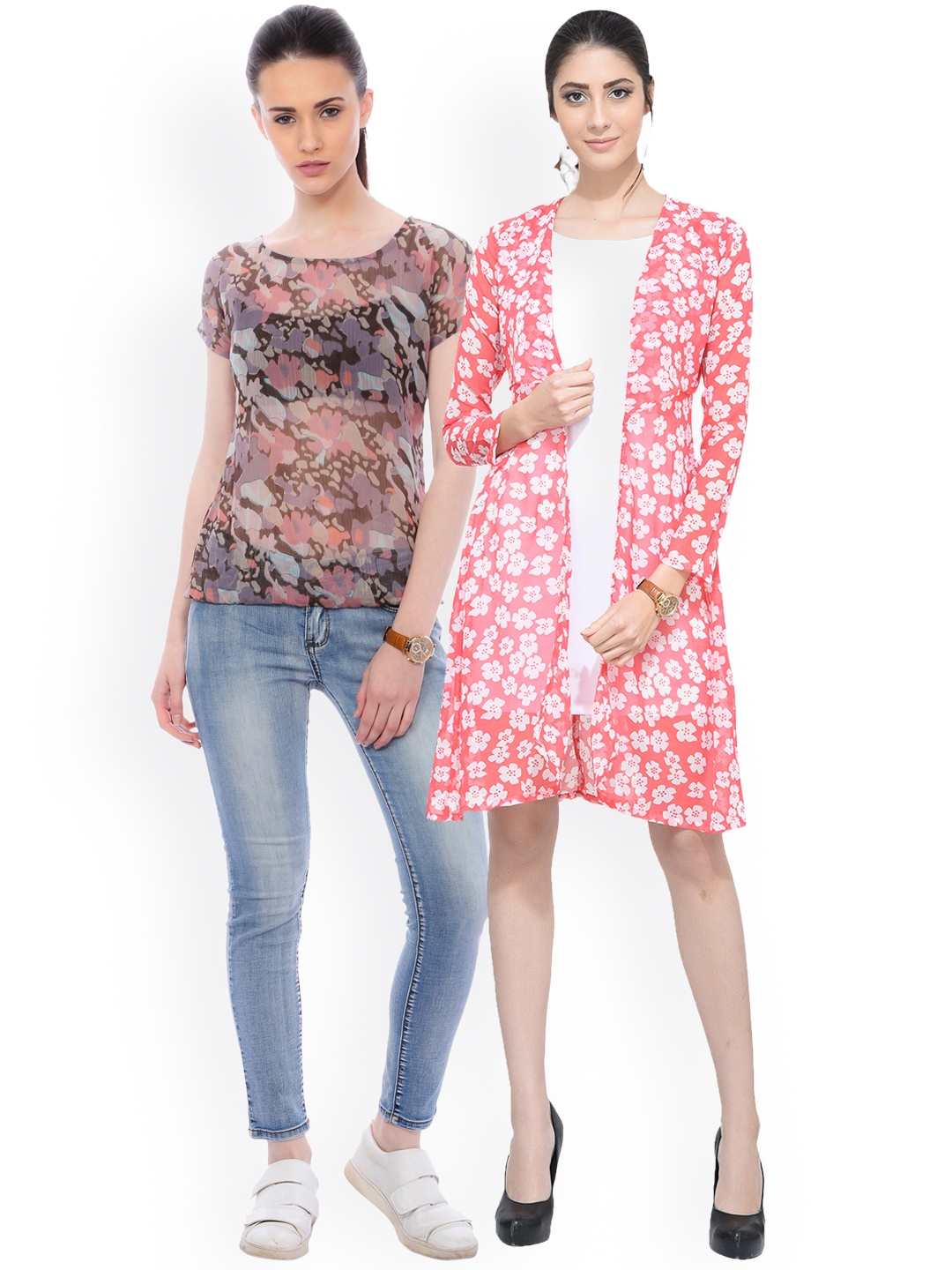 

SCORPIOUS Women Pack of Shrug & Top, Multi