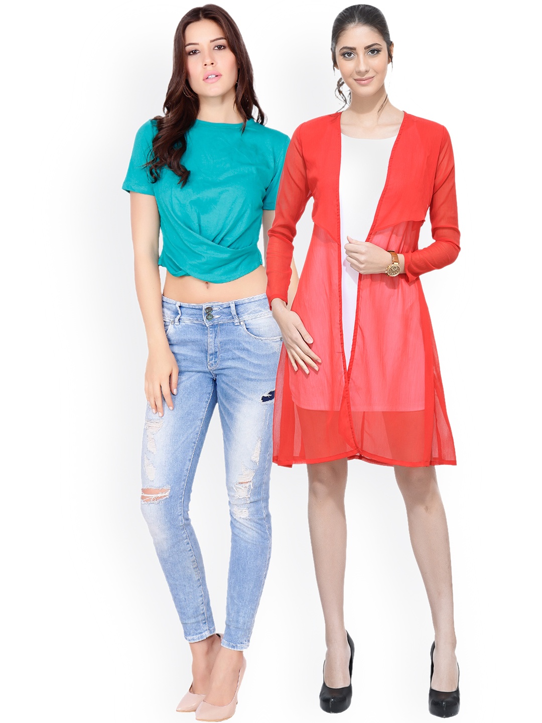 

SCORPIOUS Women Pack of Shrug & Top, Blue
