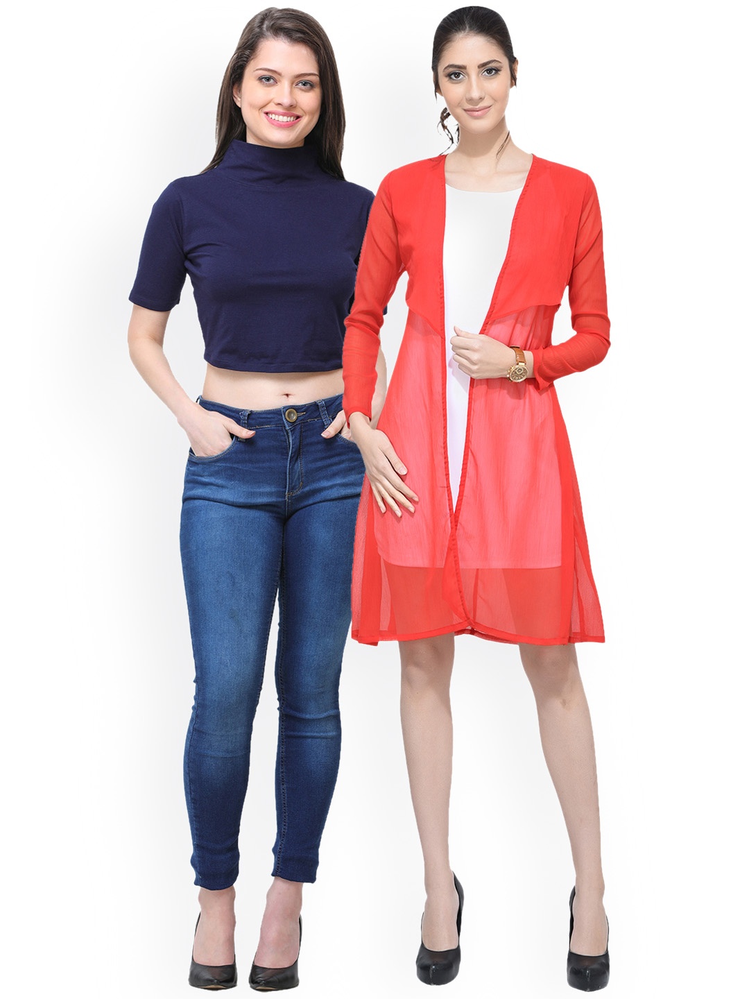 

SCORPIOUS Women Pack of Shrug & Top, Blue